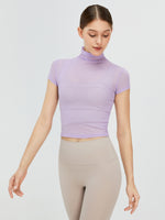 Turtleneck Cap Sleeve Active T-Shirt